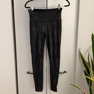 Faux leather Spanx leggings size L